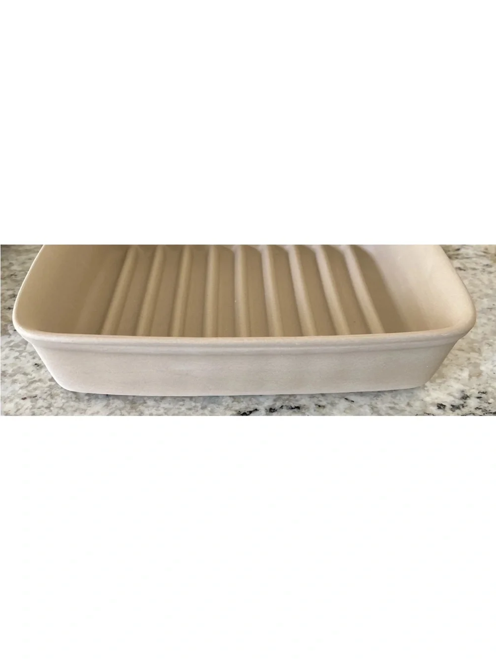NEW Pampered Chef Small Ridged Baker 1342 9x6.75 Stoneware Baking Dish, USA